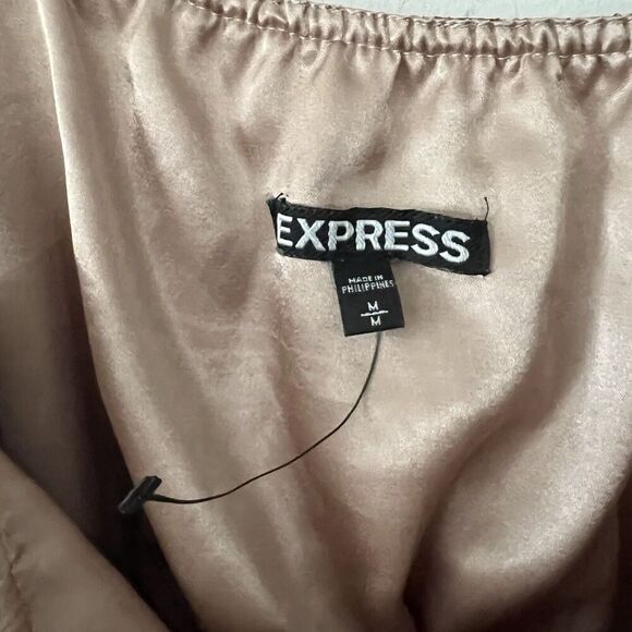 Express Maxi Dress Womens Medium Flowy Tiered‎ Animal Print Mesh Chiffon Boho - Picture 3 of 14